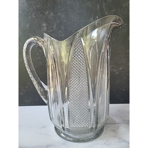 Vintage Clear Glass Pitcher, READ - Picture 2 of 10